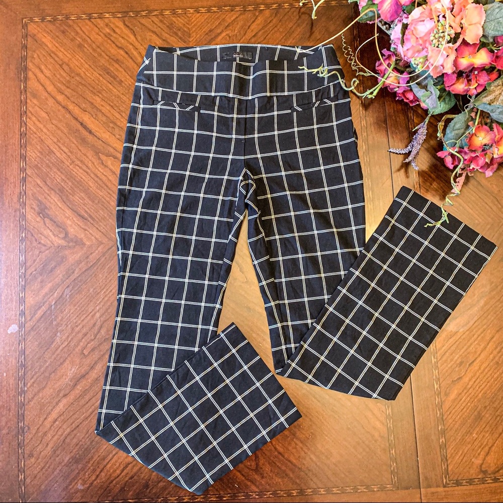 APT 9 Essentials black and white Checkered Pants